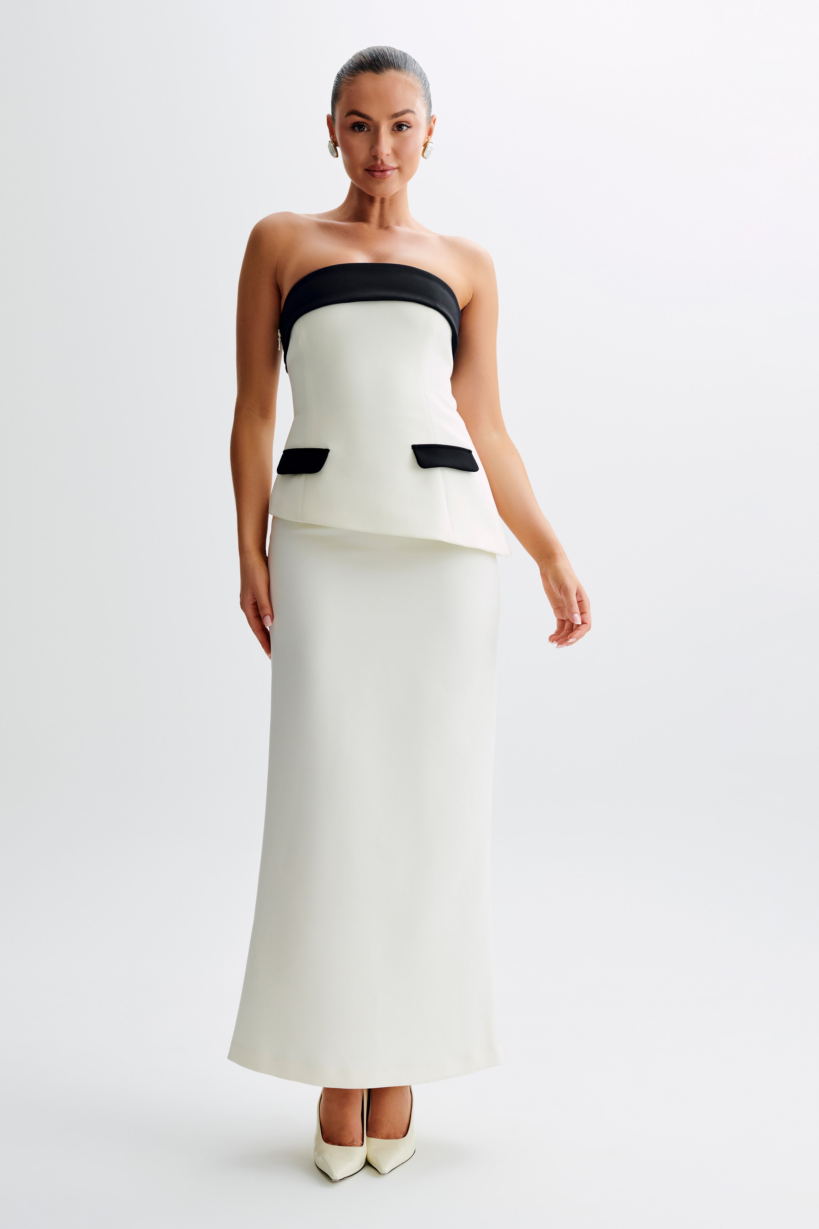 Micah Suiting Maxi Skirt - White