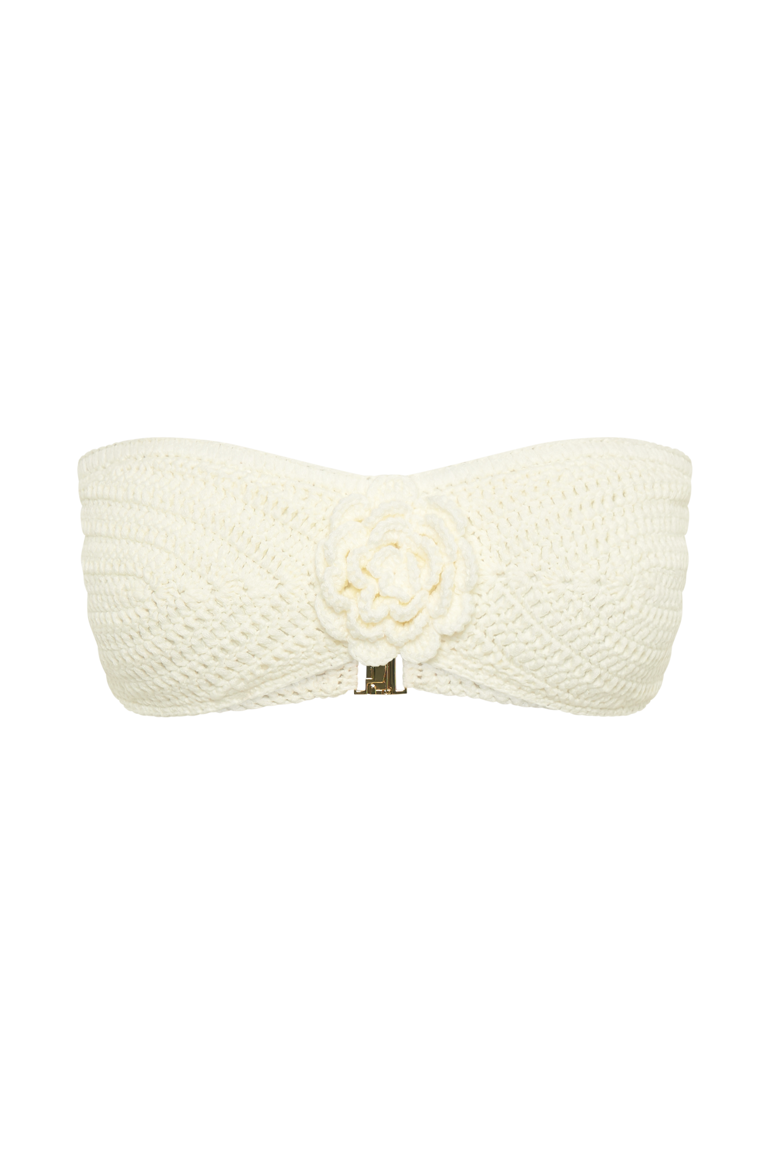 Noreen Rose Crochet Bikini Top - Ivory